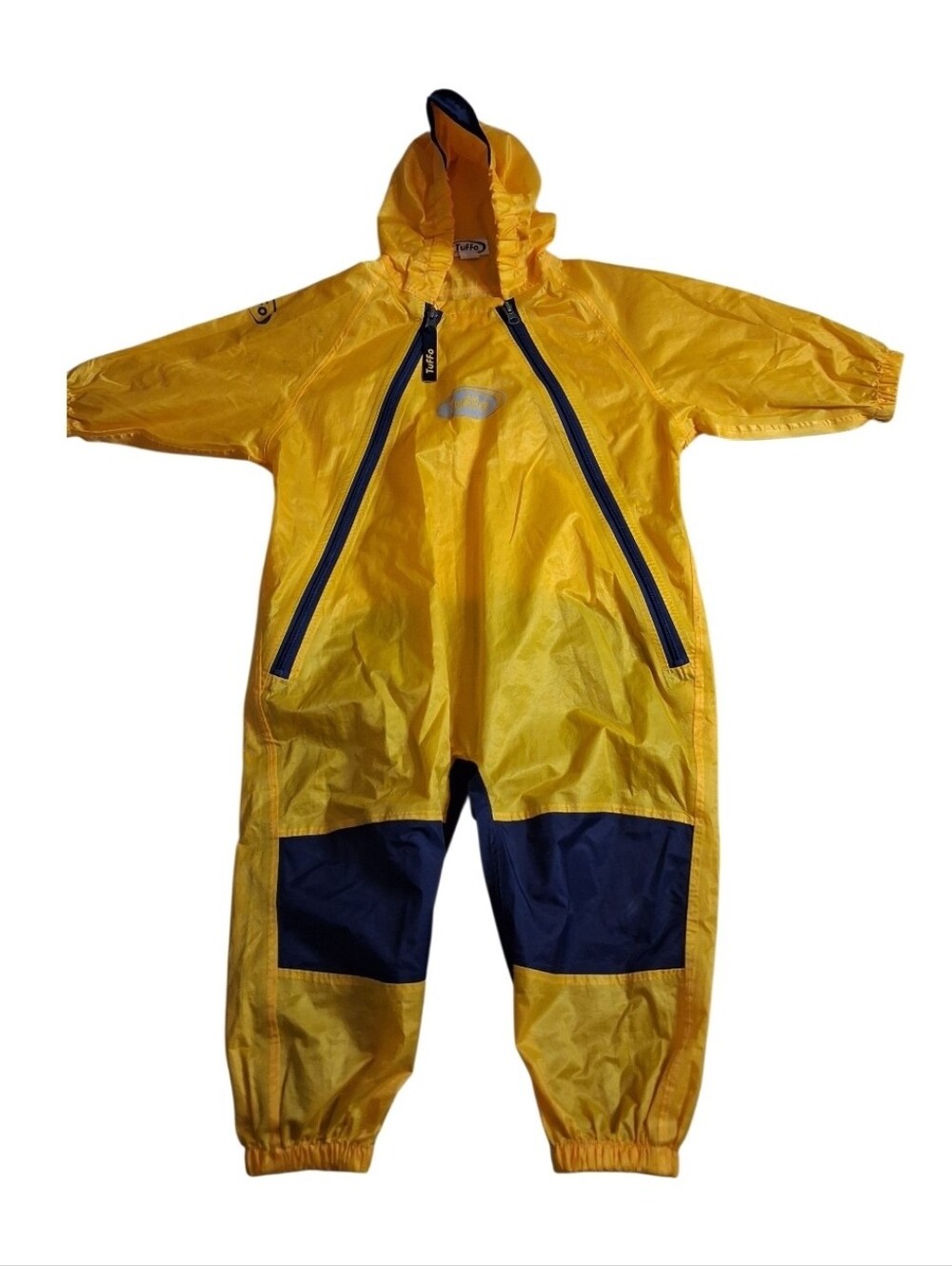 Tuffo Rainsuit Infant Boys 2T Yellow Hooded Polyester Taped Seams Muddy Buddy